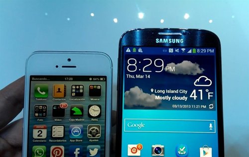 Samsung Galaxy S4 y iPhone 5