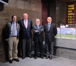 De izq. A drcha., Javier Rey, Antonio Orduña, Marcos Sacristán y Luis M. Arribas