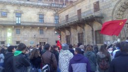 Protesta de alumnos contra la Lomce en Santiago