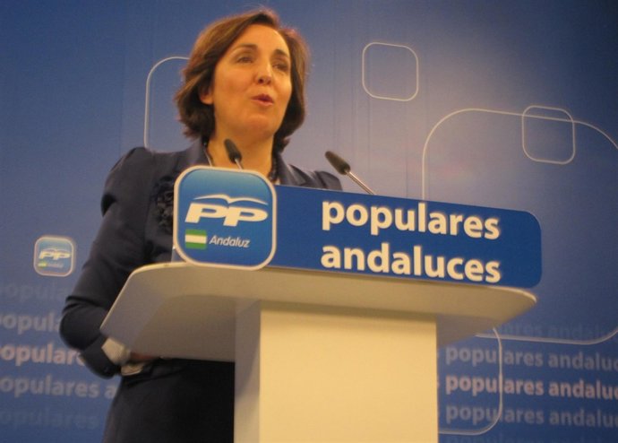La vicesecretaria de Organización del PP-A, Ana Corredera, hoy en Sevilla