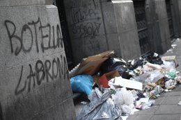 Huelga de limpieza en Madrid - basura