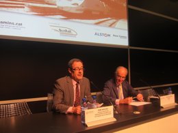 Pere Macias (CiU) Gonzalo Ferre (pte. Adif)