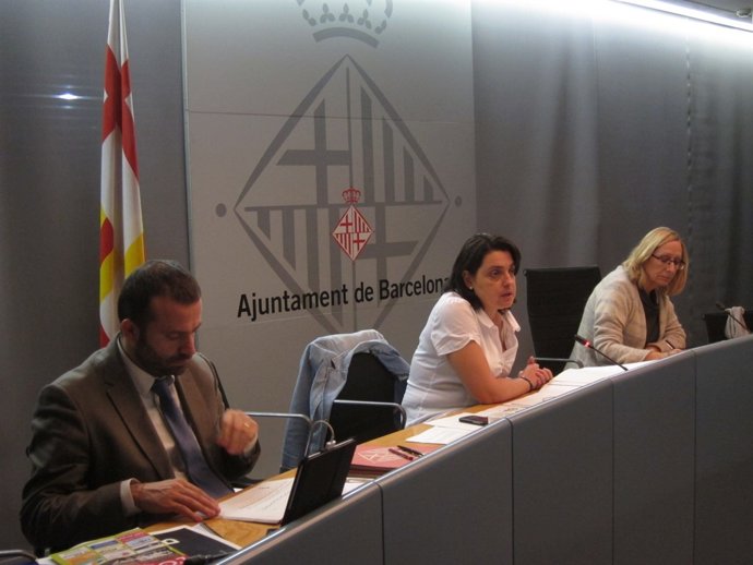 Los concejales Raimond Blasi, Sònia Recasens y Assumpta Escarp