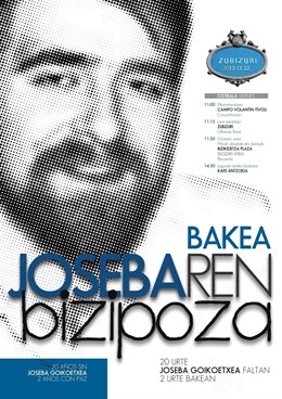 Cartel en recuerdo de Joseba Goikoetxea