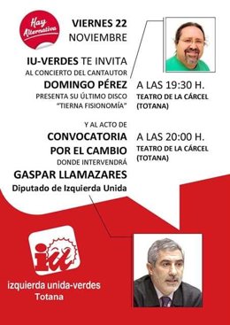 Gaspar Llamazares presenta el Proyecto 'Convocatoria por Cambio en la Región'