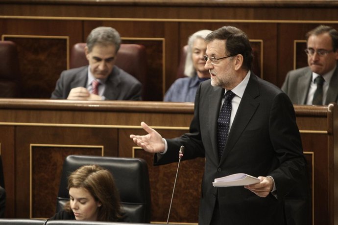 Rajoy y Santamaría en el Congreso