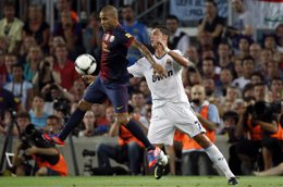 El defensa del FC Barcelona Dani Alves
