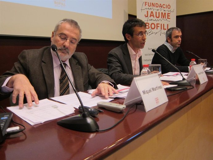 M.Martínez, I.Palacín (Fundación Jaume Bofill), y B.Albaigés