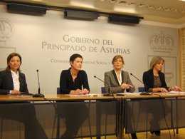 Belén Camba, Francesca Friz (ACNUR), Esther Diaz y Graciela Blanco