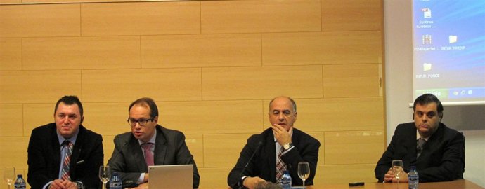 Francisco Sardón (izq), C. Raúl de Pablos, M. A. García y Jesús Hernández (dcha)