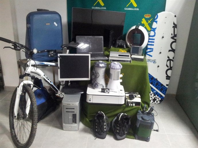 Efectos intervenidos en delitos contra el patrimonio en A Mariña