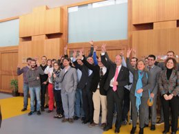 Equipo del nuevo satélite de la Universidade de Vigo