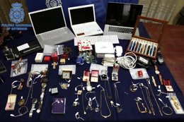 Efectos intervenidos por la Policía