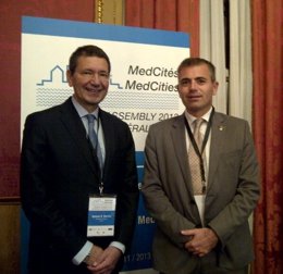 El alcalde de Roma, Ignazio Marino, y Julio Andrade