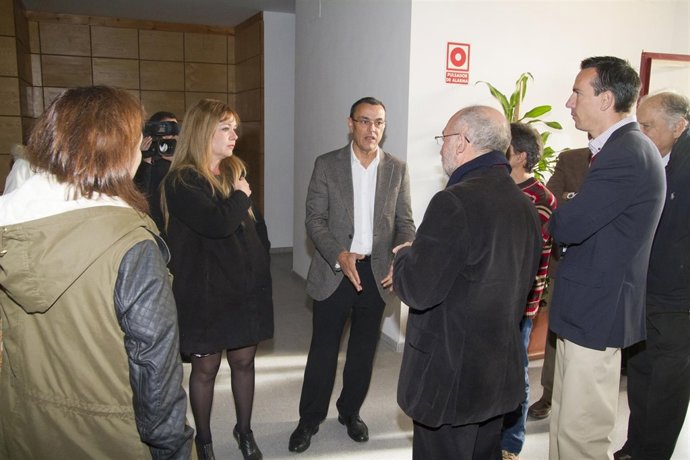 El presidente de la Diputación, Ignacio Caraballo, en la casa Paco Girón. 