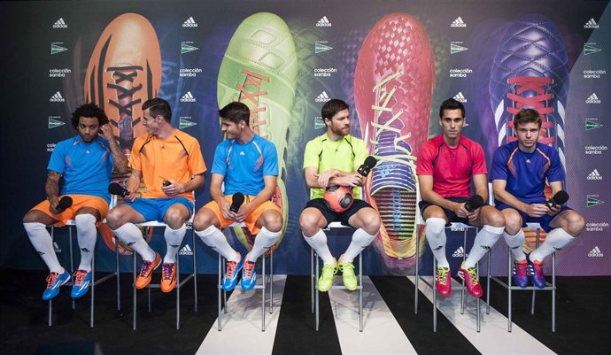 Bale, Alonso, Marcelo, Arbeloa, Illarramendi y Morata presentan el 'Samba Pack' 