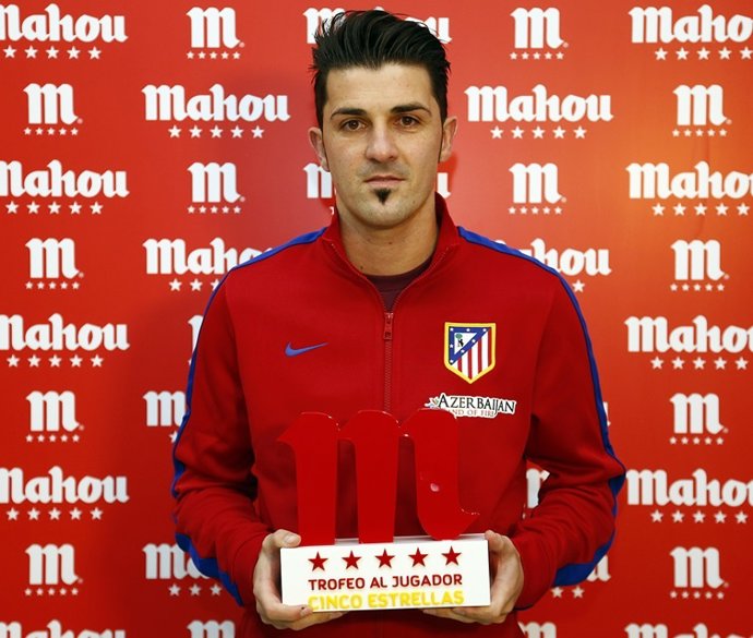 El delantero del Atlético de Madrid David Villa 