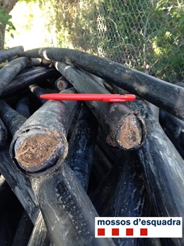 Cableado telefónico recuperado en Tarragona