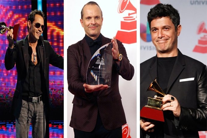 Miguel Bosé, Marc Anthony, Alejandro Sanz, Draco Rosa y Carlos Vives los grandes