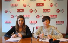 Las secretarias de Igualdad de UGT y CC.OO en el no a la violencia de género