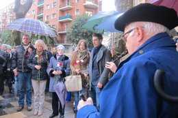 Familiares de Joseba Goikoetxea durante su homenaje