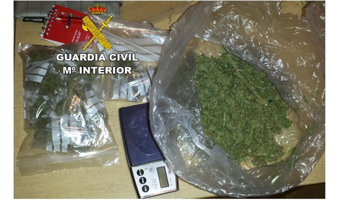 Imagen de la marihuana incautada en Benavente