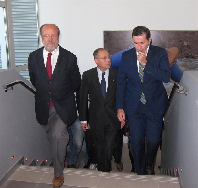 El alcalde de Valladolid durante la visita