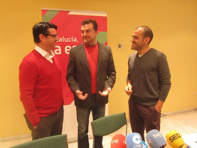 Antonio Maíllo con Pedro García y José Manuel Mariscal