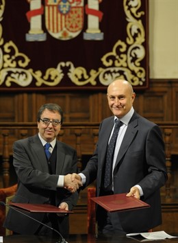 Fernando Galván, rector de la Universidad de Alcalá de Henares, y Jordi Martí, D