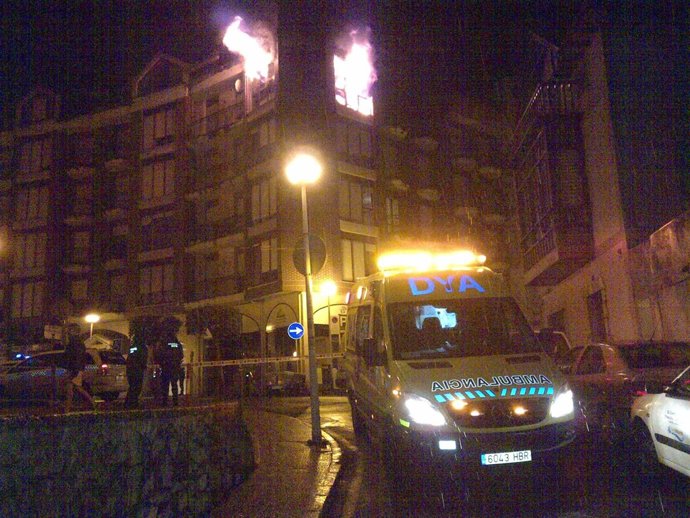 Incendio en edificio de Castro Urdiales
