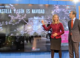 Alicia García durante la presentación de la Campaña de navidad de CyL
