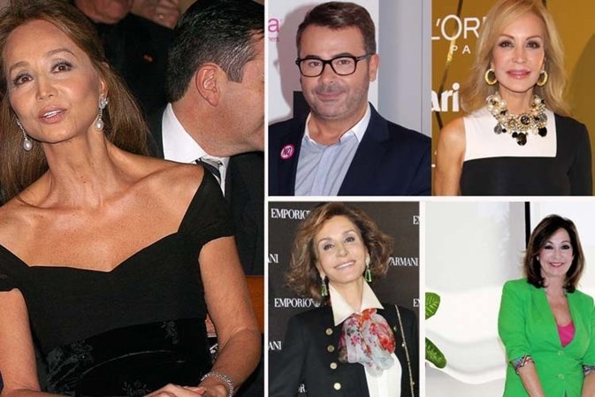 Isabel Preysler, Jorge Javier, Naty Abascal, Carmen Lomana y Ana Rosa Quintana
