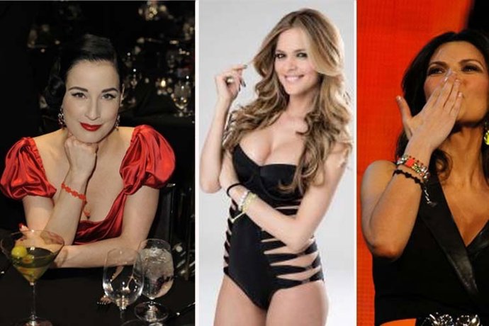 Dita Von Teese, Romina Belluscio y Laura Pausini