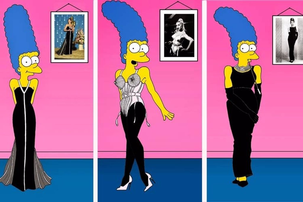 Marge Simpson encarna el glamour del último siglo