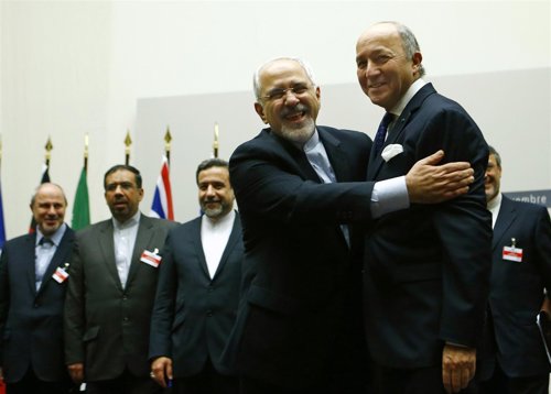Mohammad Javad Zari y Laurent Fabius, acuerdo nuclear de Irán