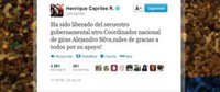 Liberan al coordinador de campaña de Capriles detenido este sábado