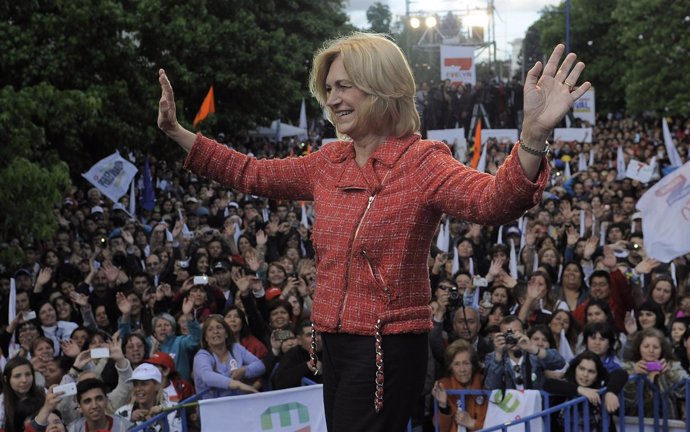 La candidata de la Alianza a las presidenciales chilenas, Evelyn Matthei.