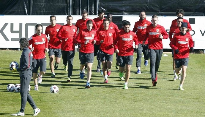 Entrenamiento Atlético Madrid Juanfran Gabi Raúl García