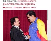 Foto: Venezuela.- Juan Gabriel a Maduro en Twitter: "Un placer haber estado con usted y su hermoso país!