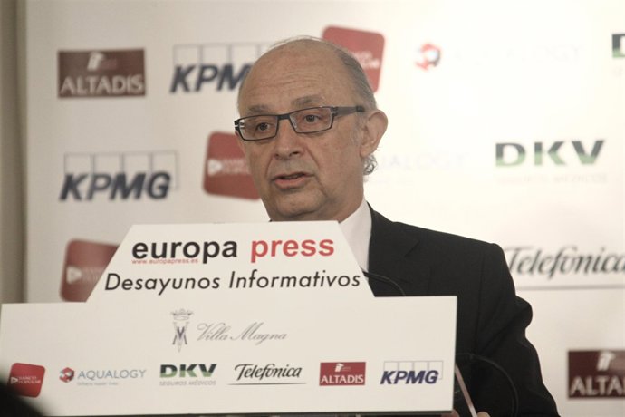 Cristóbal Montoro, en los desayunos de Europa Press