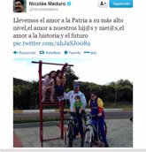 Foto: Maduro publica en Twitter fotos con sus nietos y su esposa