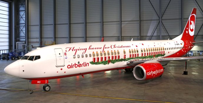 Avión navideño de airberlin