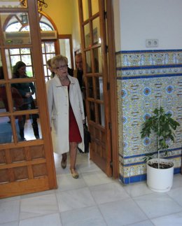 La consejera Elena Víboras a su llegada a la Delegación del Gobierno andaluz.