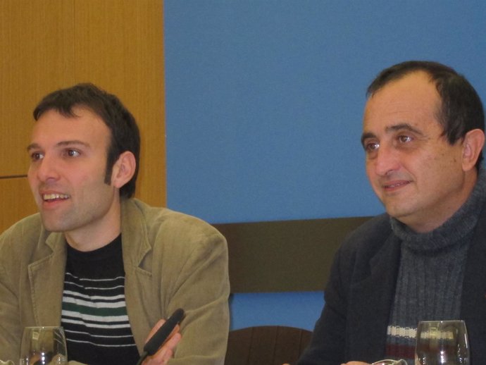 Los concejales de IU, Pablo Muñoz y Raúl Ariza