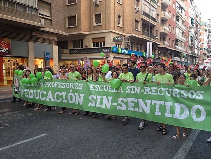Iamgen archivo de una manifestación en defensa educación pública