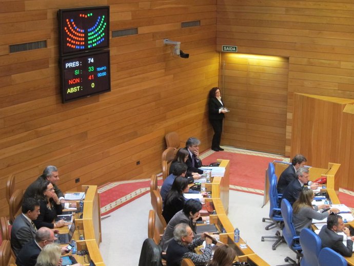 Pleno de presupuestos en el Parlamento de Galicia.