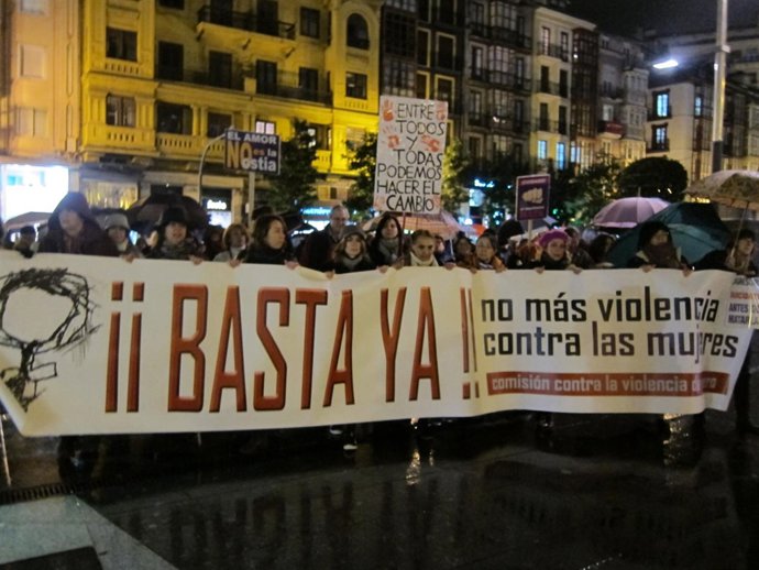 Manifestación contra la violencia de género