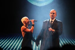 Ana Torroja y Miguel Bosé en la IV Gala Sida Barcelona