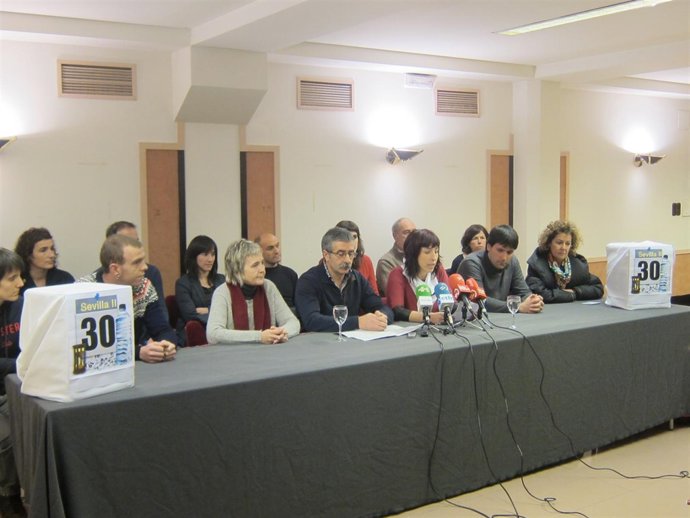 Rueda de prensa de alcaldes y ediles de EH Bildu.