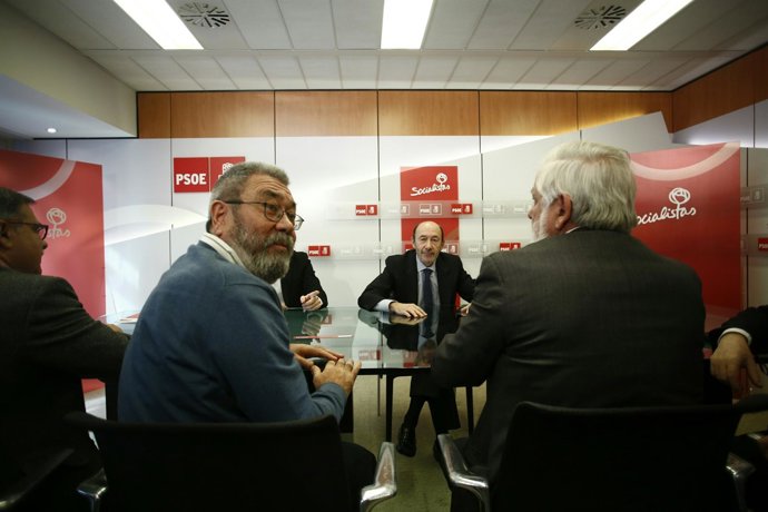 Rubalcaba y Cándido Méndez